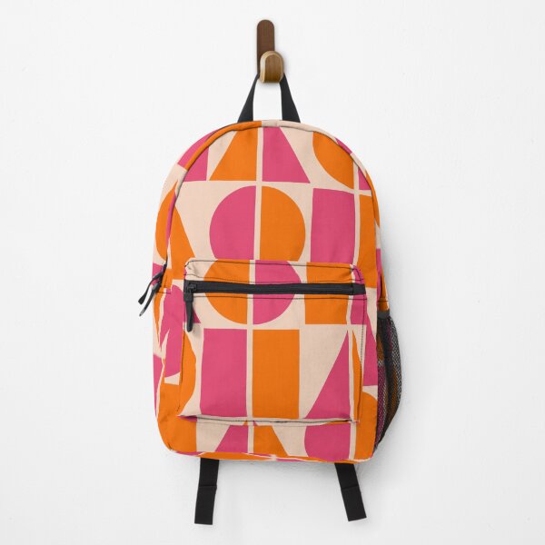 Item preview, Symmetry Geometric Composition 530 Pink Orange and Beige designed and sold by tonymagnerart.