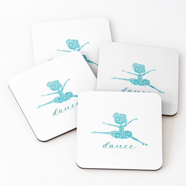 Item preview, DANCE Ballerina - Aqua with White Background designed and sold by PawsitiveMum.