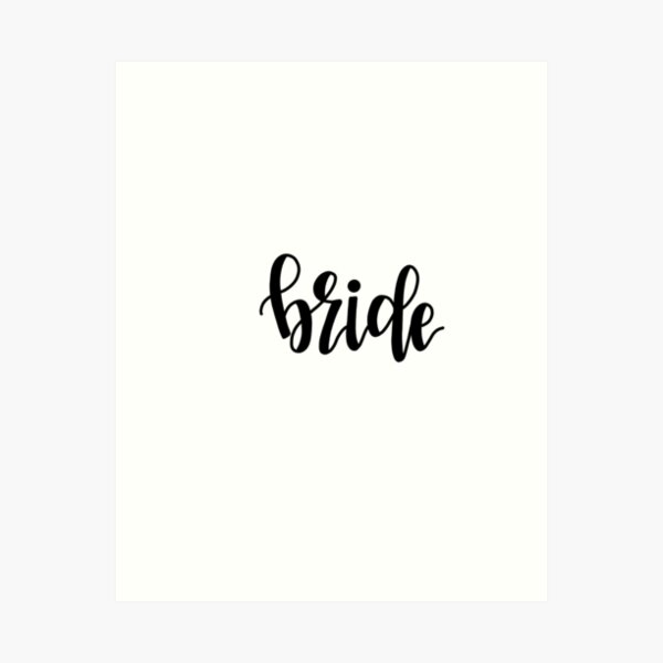 Item preview, Calligraphy Bride for Weddings, Wedding Shower, Proposal designed and sold by tbcalligraphy.