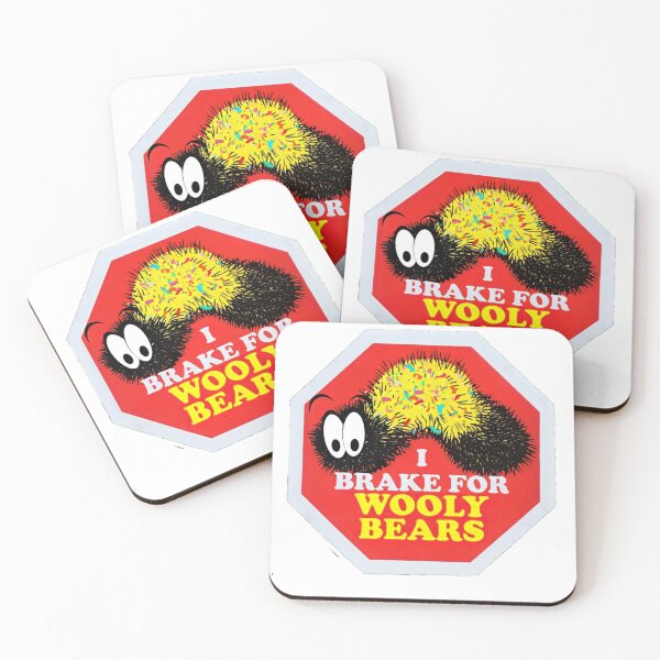Item preview, I Brake for Wooly Bears fuuny bumper Decals, designed and sold by Ssimo30.