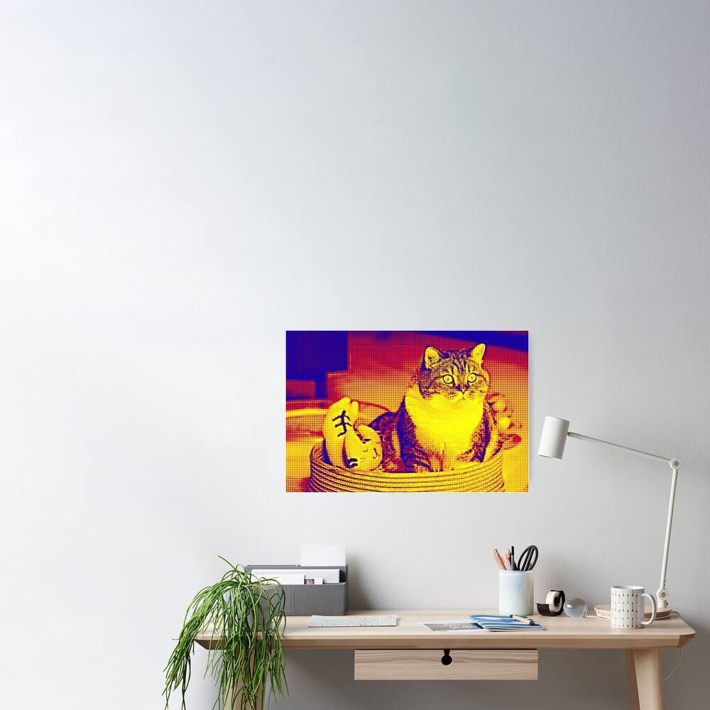 Pop Art Cat V94 Poster For Sale By Gajicm Redbubble