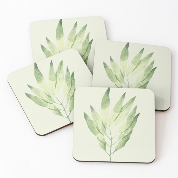 Item preview, Green eucalyptus branch botanical illustration  designed and sold by helga-wigandt.