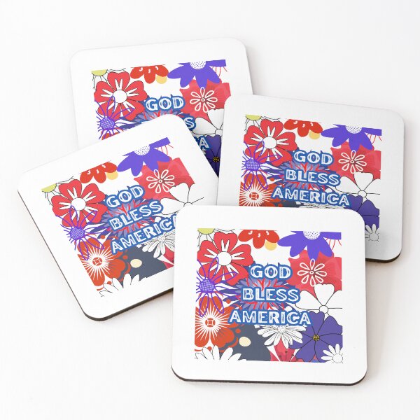 Item preview, God Bless America | Red White & Blue | Flower Explosion designed and sold by The Misadventures of Jo.