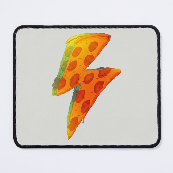 Item preview, Rebel Pizza Bolt | Bowie | Reusable Facemask | Washable Face Cover | Pizza Lover T Shirt | Wall Art | Thunder Lightning Bolt | Thunderstorm | Stuffed Crust Pizza Powered Engineer Design designed and sold by Any Color Designs.