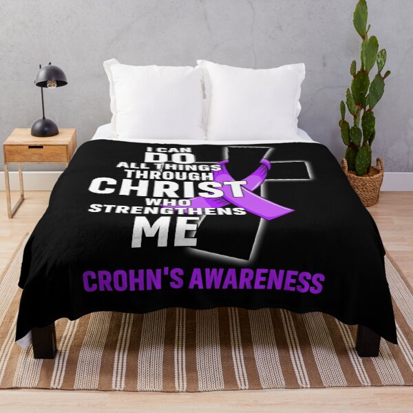 Item preview, I Can Do All Things Through Christ Who Strengthens Me Crohn's Disease Awareness designed and sold by Hatjar.