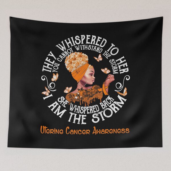 Item preview, Black Girl Fighter Strong I Am The Storm Uterine Cancer Awareness designed and sold by Mnrshirley.