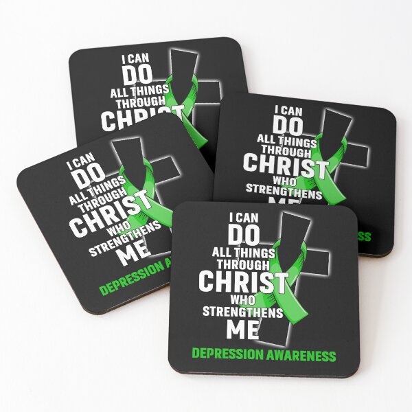 Item preview, I Can Do All Things Through Christ Who Strengthens Me Depression Awareness designed and sold by Hatjar.