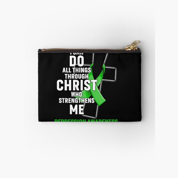 Item preview, I Can Do All Things Through Christ Who Strengthens Me Depression Awareness designed and sold by Hatjar.