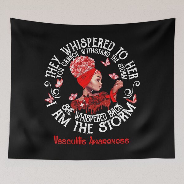 Item preview, Black Girl Fighter Strong I Am The Storm Vasculitis Awareness designed and sold by Mnrshirley.
