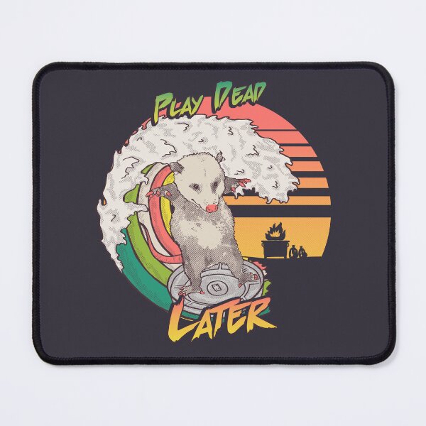 Item preview, Play Dead Later - Funny Swag Possum Rainbow Surfing on a Dumpster Can Lid | Lets Eat Trash and get Hit by a Car Live Ugly Cats Summer Vibes Street Playing Possum Fake your death Poss BPD Vibe Check designed and sold by Any Color Designs.