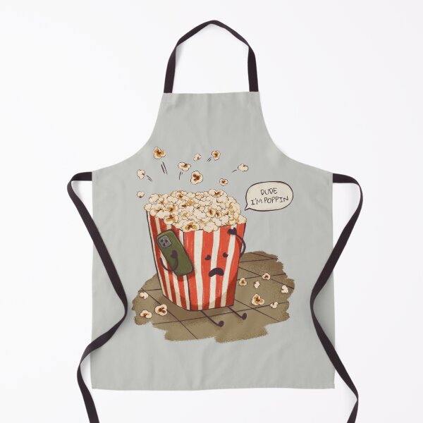 Item preview, PopCorn - Dude Im Poppin | Reusable Facemask, T Shirt Design | Cartoon Movie Snack | Popcorn addict Phrase Saying Pun Quote | Cinema Theater designed and sold by Any Color Designs.
