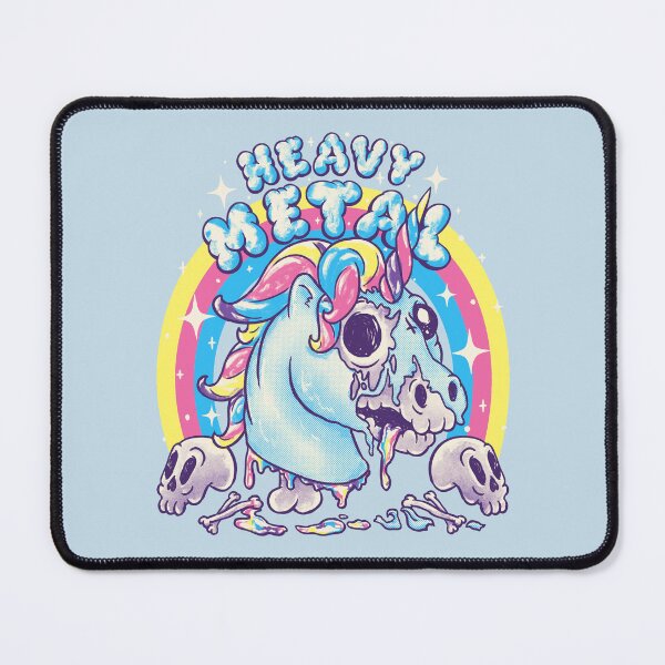 Item preview, Heavy Metal Unicorn | Funny Cute Dead Unicorn Skull Death Thrash Doom Groove Metal Core Cat Hail Satan Cool Rad Stupid Humour Headbanger Girl Mom Dad Kid 80s 90s Rock Old Cartoon Art in Pastel Colors designed and sold by Any Color Designs.