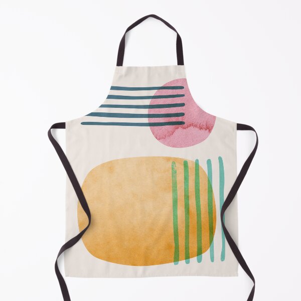 Item preview, The Beach Abstract Geometric Overlap Colorful Oval Shapes Watercolor Painting, Print, Reusable Facemask, Washable Face Cover, Wall Art Decor  designed and sold by Any Color Designs.