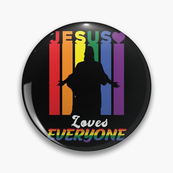 Item preview, Jesus Loves Everyone - LGBTQ Pride Rainbow Christian designed and sold by Optix.