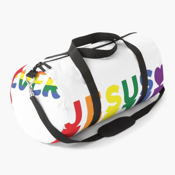 Aperçu de l'œuvre Jésus aime tout le monde - LGBTQ Pride Rainbow Christian créée et vendue par Optix.