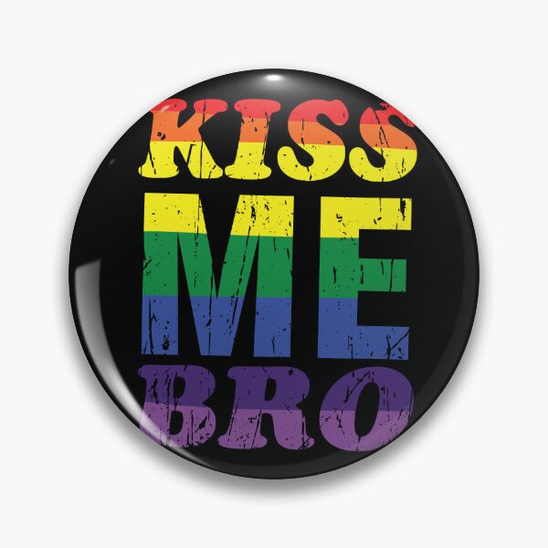Item preview, Kiss Me Bro - Vintage Retro - Funny Gay Pride designed and sold by Optix.