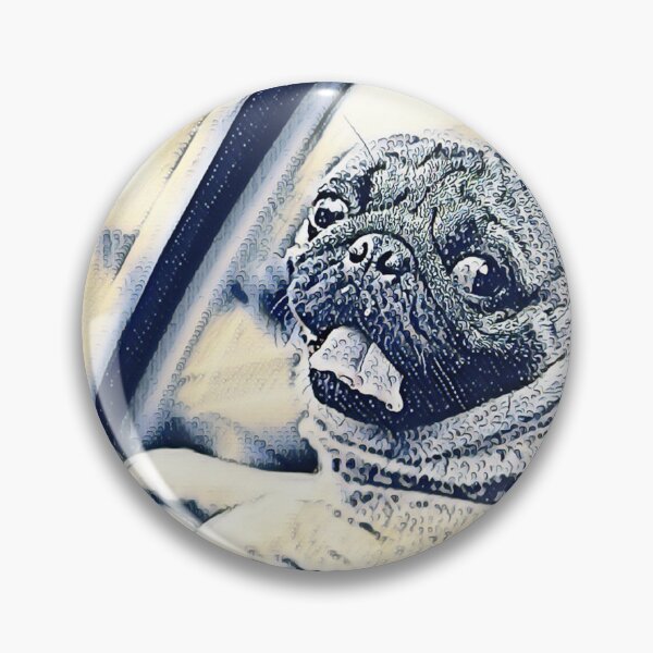 Item preview, Rainy Day Driving Dutch Bulldog Portrait Puppy Pug Life Art designed and sold by TheWildFlix.