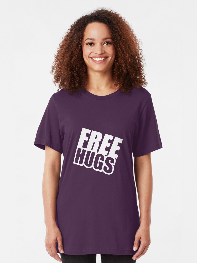 Alternate view of Free Hugs Slim Fit T-Shirt