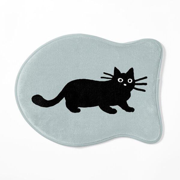 Black Cat Bath Mat for Sale by Jenn Inashvili