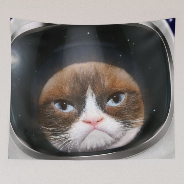 Item preview, Blue Eyed Ragdoll Snowshoe Cat Astronaut Wearing a Spacesuit designed and sold by MarikaJohnson.
