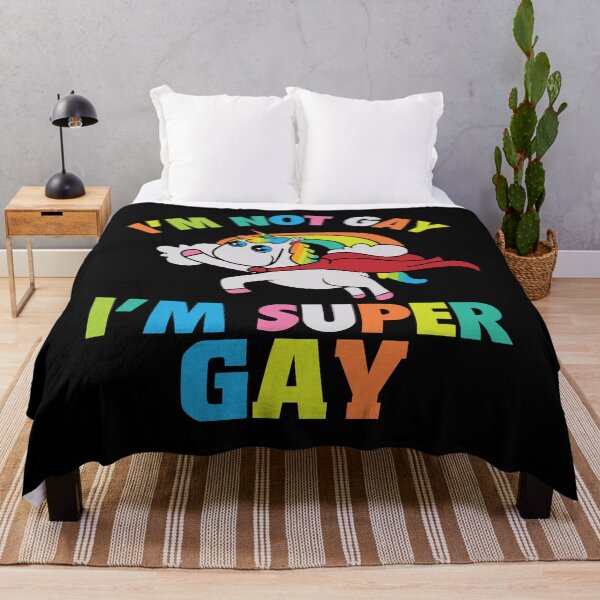 Item preview, I'm Not Gay I'm Super Gay Unicorn - Funny PRIDE designed and sold by Optix.