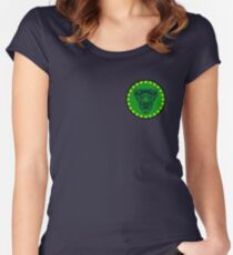Green monster nameplate Women's Fitted Scoop T-Shirt