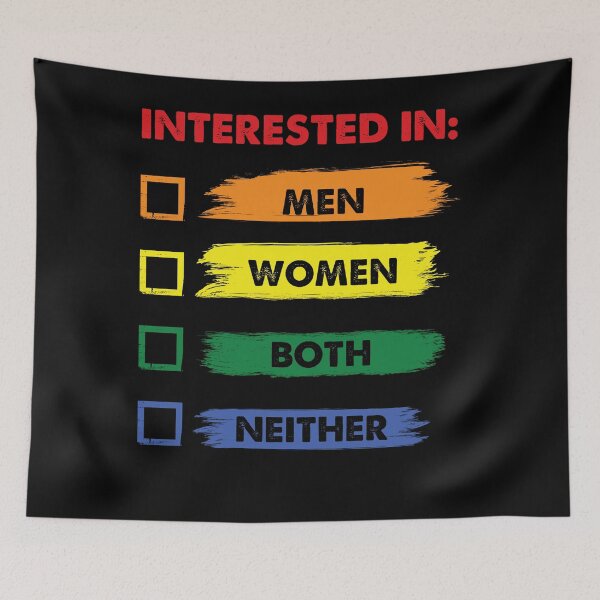 Item preview, Interested In Men, Women, Both, Neither - Funny Gay Pride designed and sold by Optix.