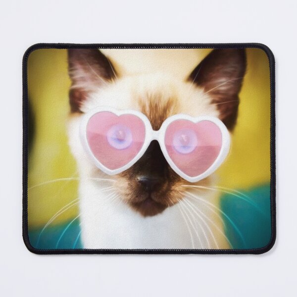 Item preview, Cute Siamese Kitten with Pink Heart Sunglasses designed and sold by MarikaJohnson.
