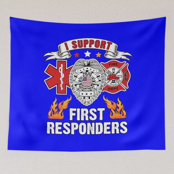 Item preview, EMS Police Firefighters First Responder I Support First Responders  designed and sold by fantasticdesign.