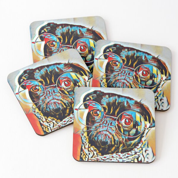 Item preview, Smart Pop Art Portrait Puppy Pug Life Art designed and sold by TheWildFlix.