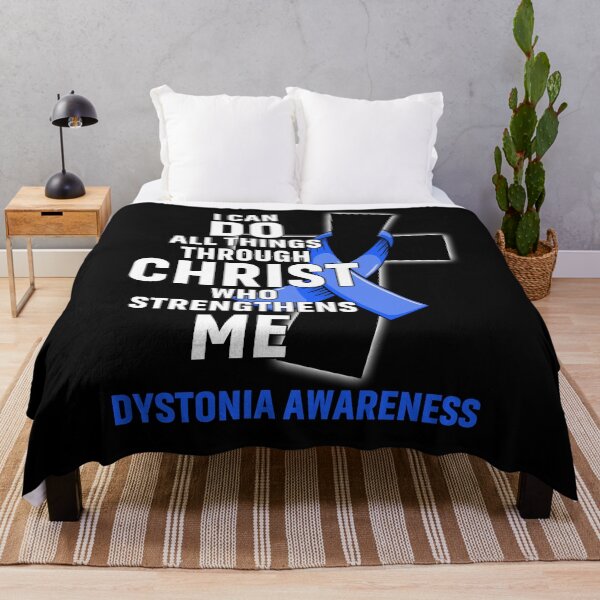 Item preview, I Can Do All Things Through Christ Who Strengthens Me Dystonia Awareness designed and sold by Hatjar.