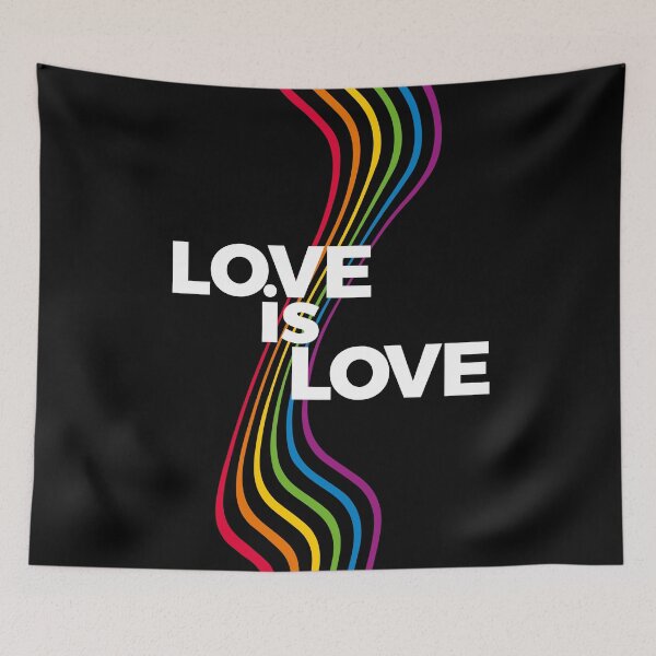 Item preview, love is love rainbow LGBT flag pride, happy pride month designed and sold by retrippy.