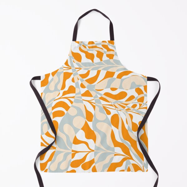 Item preview, Liquid check retro abstract Pattern with Orange & Blue foliage designed and sold by Dominiquevari.