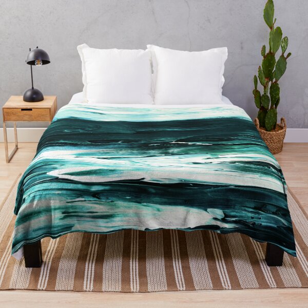 Item preview, Julia Di Sano - WHERE POSEIDON REIGNS 2 MINT DARK GREEN OCEAN SEASCAPE ABSTRACT PAINTING designed and sold by EbiEmporium.