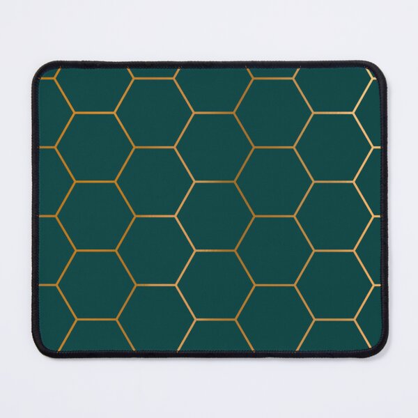 Item preview, Panal verde oscuro y dorado designed and sold by GeoFormsArt.