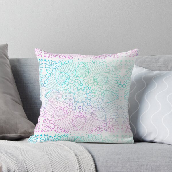 Item preview, Gradient Mandala in Pale Pink and Aqua Green designed and sold by TheHotIgloo.