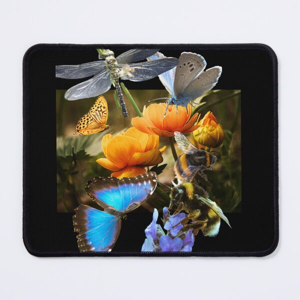 Item preview, Beautiful Butterflies & Bumblebees With Flowers Design designed and sold by EarthArtDesigns.