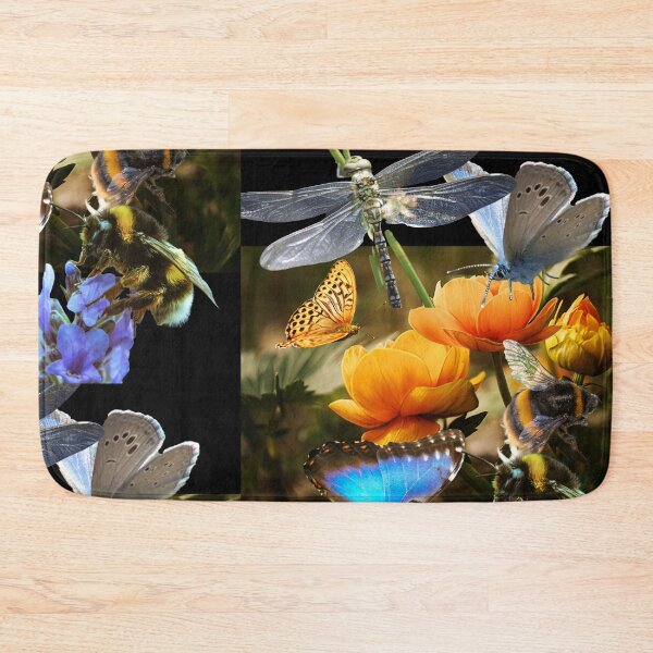 Item preview, Beautiful Butterflies & Bumblebees With Flowers Design designed and sold by EarthArtDesigns.