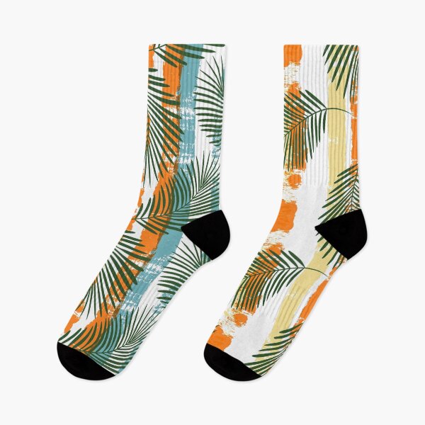 Item preview, 'Palm fronds over stripes ' designed and sold by MARYMAXMAC.