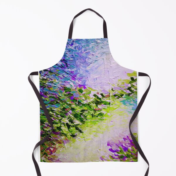 Item preview, PARADISE DREAMING, COOL OASIS Colorful Spring Summer Abstract Acrylic Painting Lavender Purple Green Fine Art Textural Ocean Coastal Seascape designed and sold by EbiEmporium.