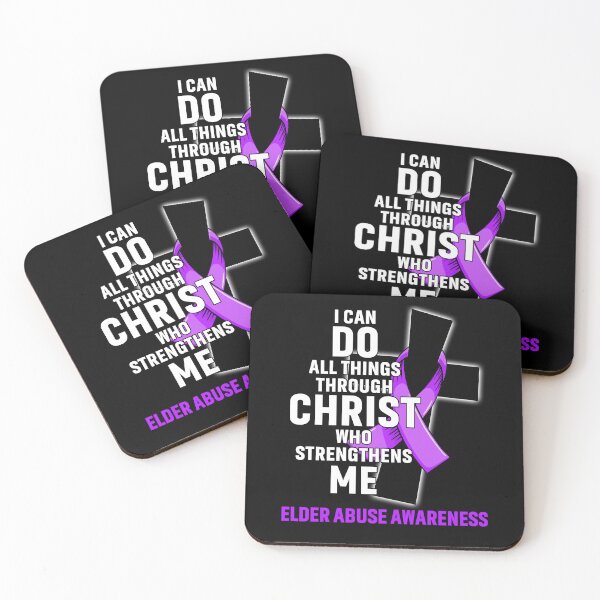 Item preview, I Can Do All Things Through Christ Who Strengthens Me Elder Abuse Awareness designed and sold by Hatjar.
