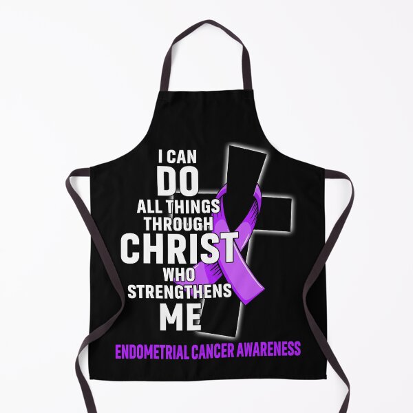 Item preview, I Can Do All Things Through Christ Who Strengthens Me Endometrial Cancer Awareness designed and sold by Hatjar.