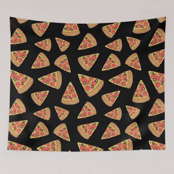 Item preview, Pizza Pattern Black designed and sold by Julie Erin Designs.