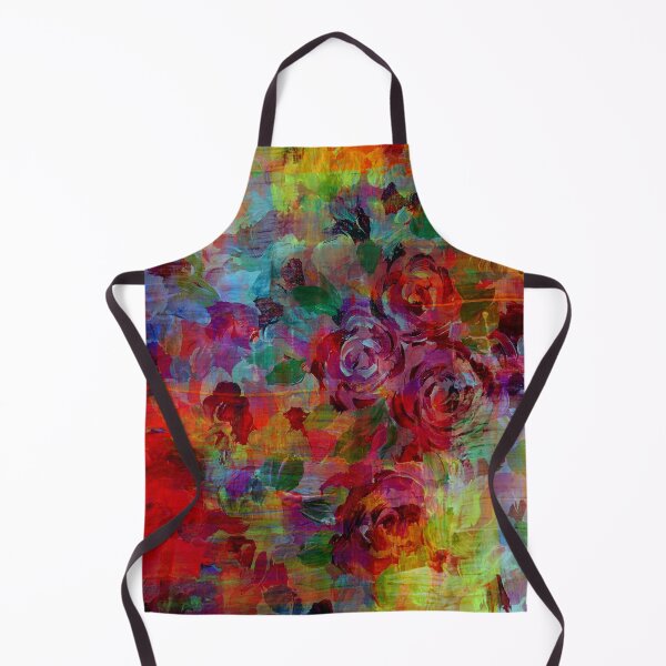 Item preview, THROUGH ROSE-COLORED GLASSES Bold Rainbow Floral Multicolor Flower Garden Abstract Modern Painting Design designed and sold by EbiEmporium.