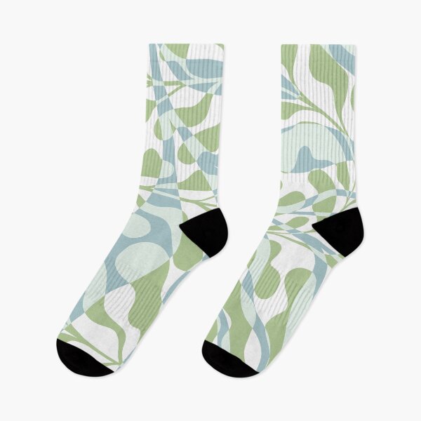 Item preview, Liquid retro abstract Pattern with Blue and Green foliage designed and sold by Dominiquevari.