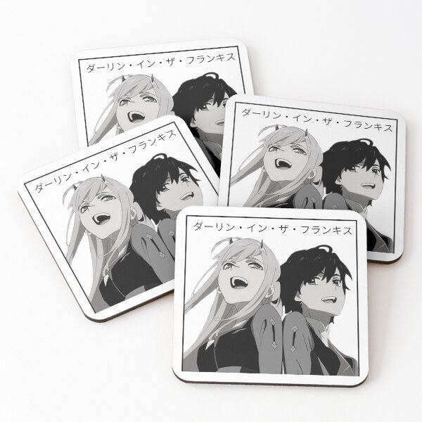 Item preview, Darling in the Franxx - Zero Two and Hiro - B&W designed and sold by tangelos.