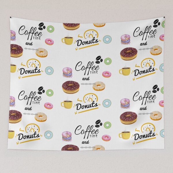 Item preview, coffee time and donuts designed and sold by LGMmugsdesign.