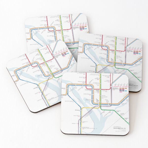 Item preview, Washington DC - DETAIL VIEW Passenger Rail designed and sold by AugustRMaps.