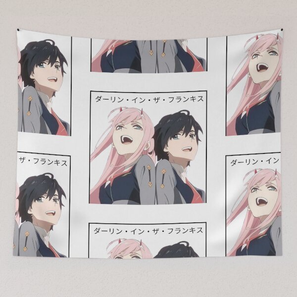 Item preview, Darling in the Franxx - Zero Two and Hiro - Colored - Sakura Scene designed and sold by tangelos.