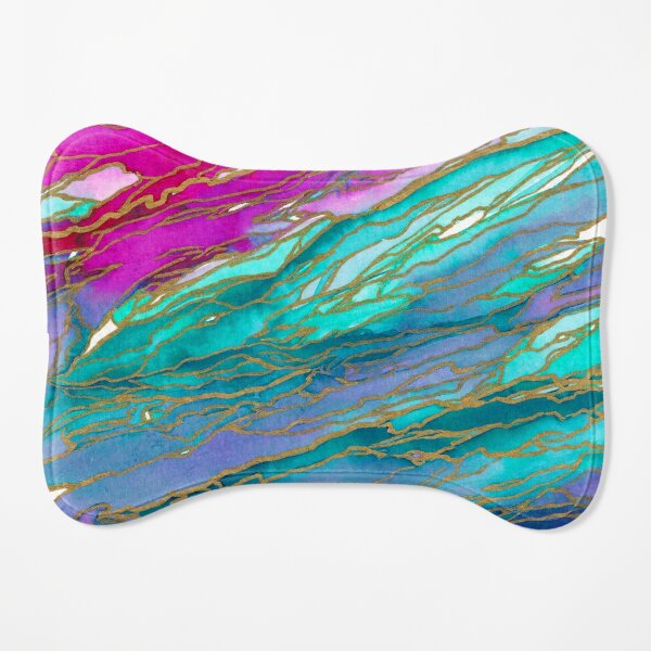 Colorful epoxy resin art with lilac, turquoise, gold, and navy blue on  Craiyon